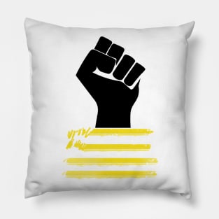 #BLM Fist Stripes Pillow