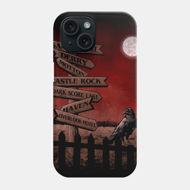 Horror Crossroads Phone Case by saqman