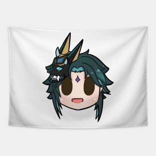 Genshin Impact Xiao chibi head Tapestry