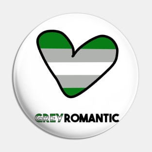 LGBTQ+ Grayromantic Heart- Love Pin