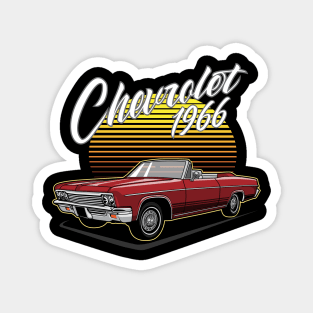 Chevrolet Impala 1966 Classic Car T-Shirt Magnet