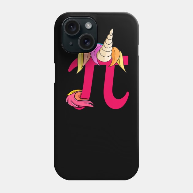 unicorn pi math Phone Case by Family