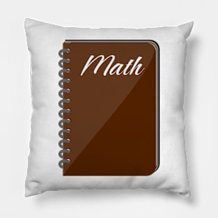 Math School Subject Labels Spiral Notebook Pillow