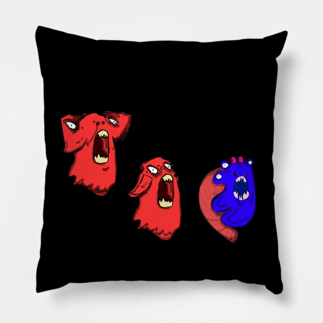 Monsters of deepest seas Pillow by notthatparker