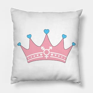 Trans Princess Crown - Pride Sticker Pillow