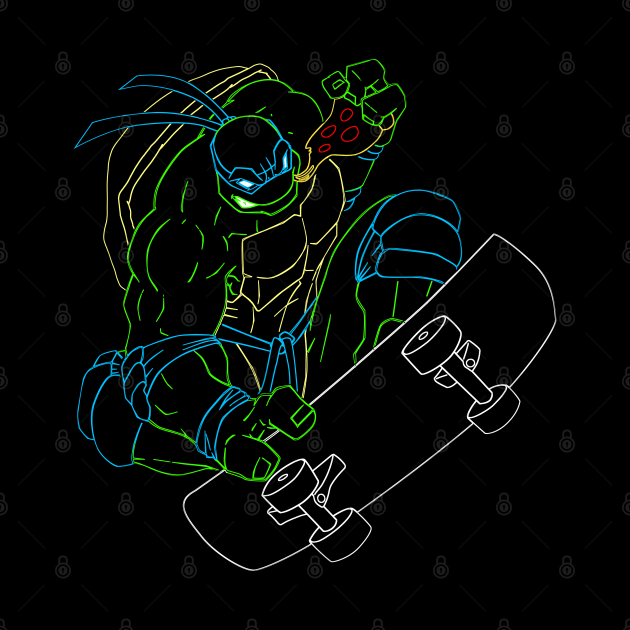 Neon 90's Ninja Turtles - Leonardo by CoolDojoBro