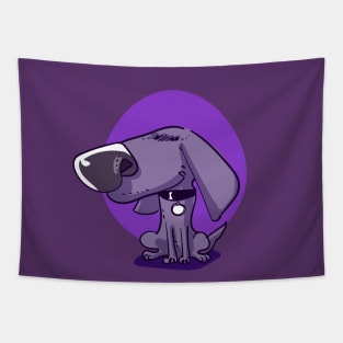 purple puppy sweet dog funny cartoon Tapestry