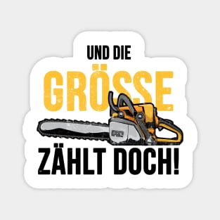 Kettensäge lustiger Holzfäller Spruch Magnet