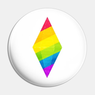 Rainbow Pride Plumbob Pin