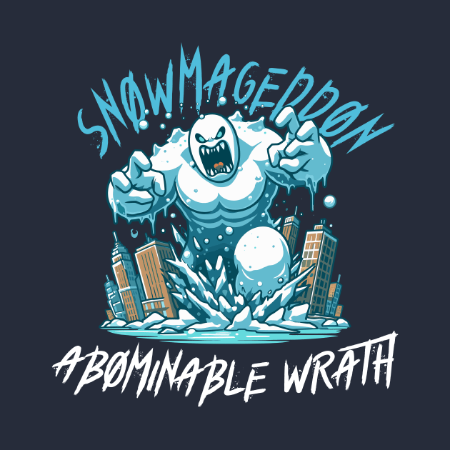 Snowmageddon Abominable Wrath - Angry Monster Snowman by TeeHeeFun