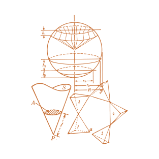 Vintage Math Diagrams - sepia T-Shirt