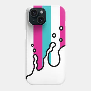 Splatter | Stripes | Pink | White Phone Case