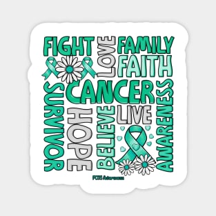 PCOS Awareness Awareness - Fight love survivor ribbon Magnet