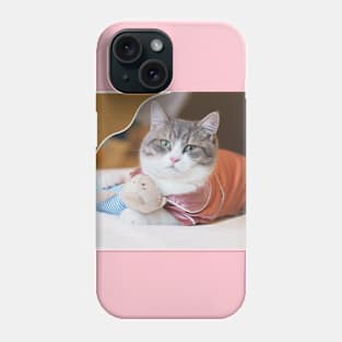 Brown shirt cats Phone Case