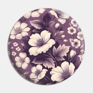 Purple Floral Pin