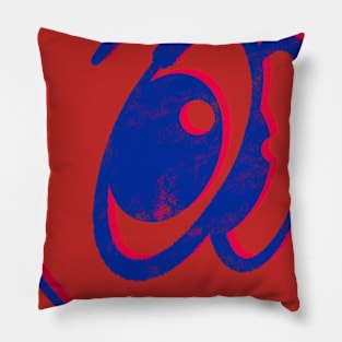 GreenSkinMango g’mangos SmileBlueRed Pillow