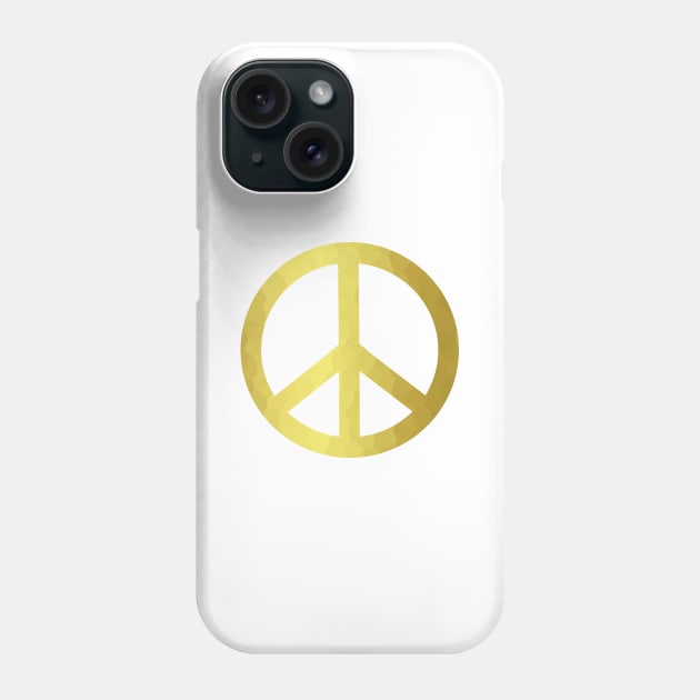 PEACE Sign Gold Phone Case by SartorisArt1