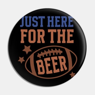 Football and Beer Funny Tee Shirt Pin