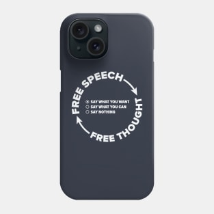 Free Speech Is Free Thought Is Free Speech Phone Case