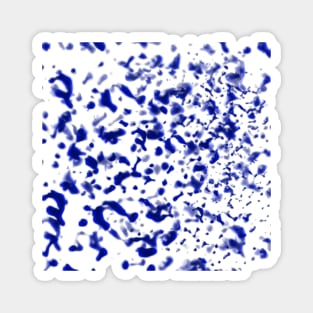 Paint Spatter Blue Magnet