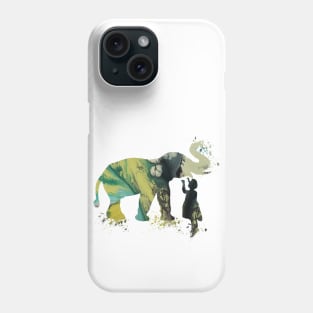 Elephant and child Phone Case