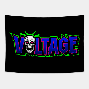 Voltage Skulls art Tapestry