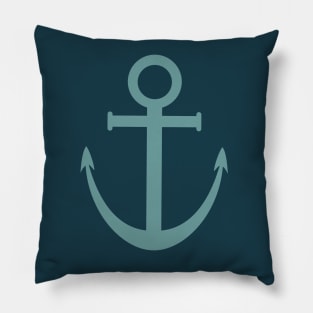 Nautical Anchor in Teal Pillow