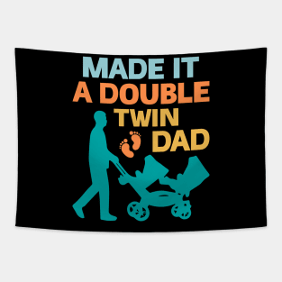 Father Of Twins New Baby Gift For Men Father day Tapestry