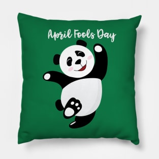 Dancing Panda - Happy April Fool's Day Pillow