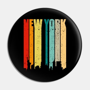 New York City Retro Skyline Gift Pin