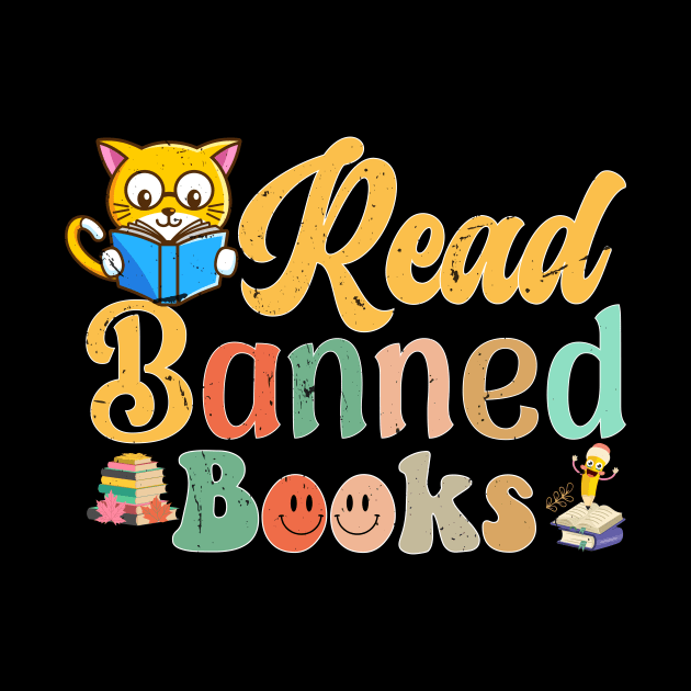 I Read Banned Books Week Librarian Freadom Reader Nerd Men by KRMOSH