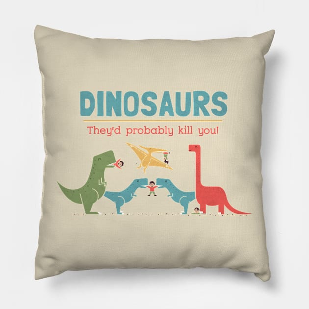 Dino Fact Pillow by HandsOffMyDinosaur