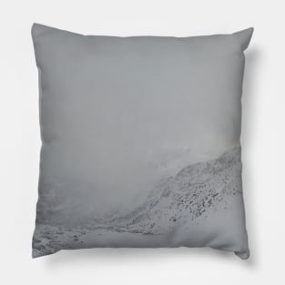 foggy mountains Pillow