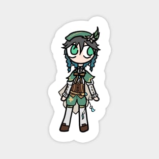 Venti Genshin Impact Simple Chibi Sticker And Others Magnet