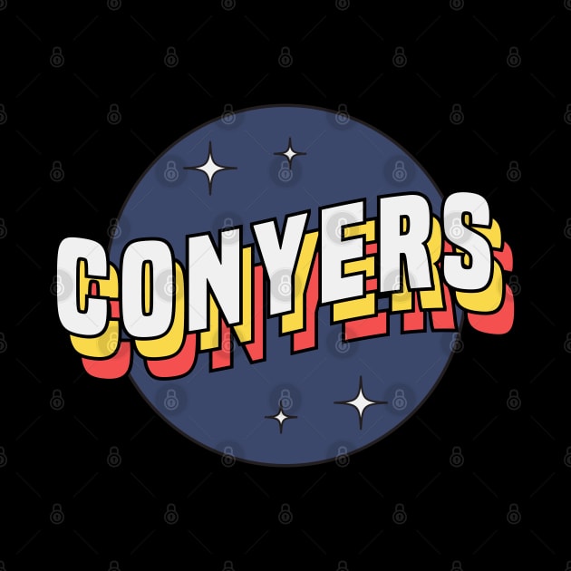 Conyers - Colorful Layered Retro Letters by Mandegraph