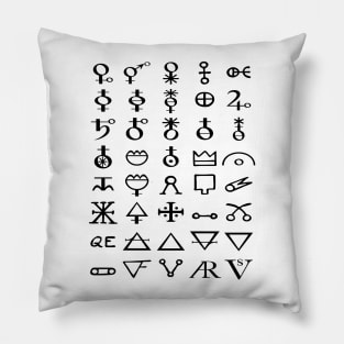 Alchemical Symbols Pillow