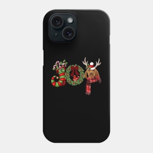 Christmas Joy Dwarf Stocking Reindeer Vizsla Phone Case