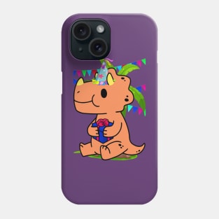 CUTE TRICERAPTOPS BIRTHDAY Phone Case