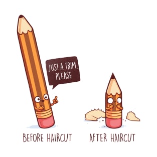 Before and After Haircut T-Shirt