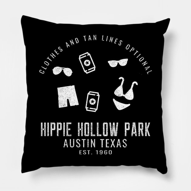 Hippie Hollow Park Austin Texas Pillow by Cult Classics