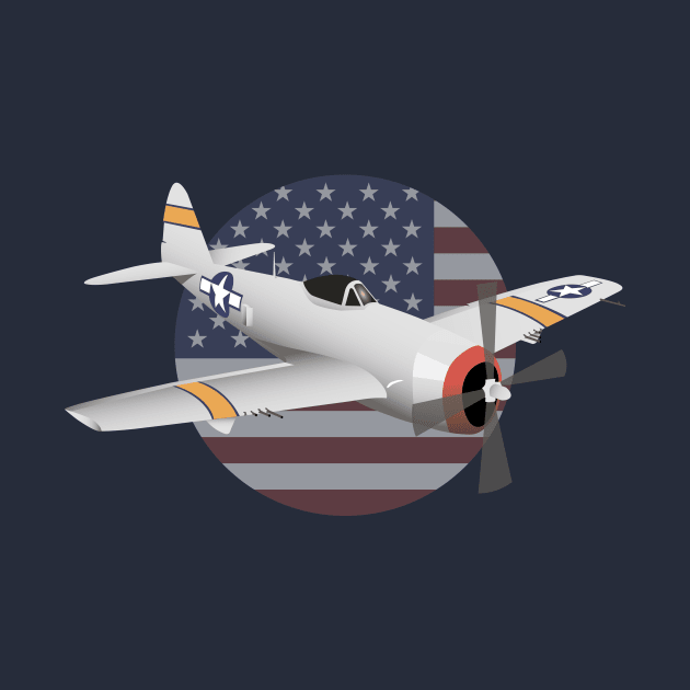 WW2 P-47 Thunderbolt Airplane by NorseTech