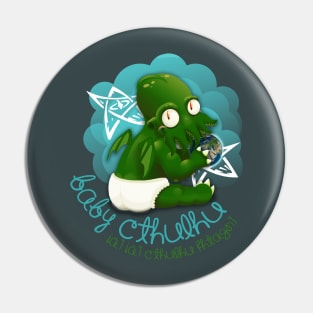 A cute baby cthulhu Pin