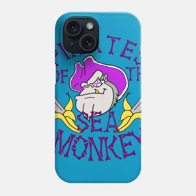 Pirates of the Sea Monkey Phone Case by Captain Justin Kase's Booty