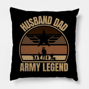 Husband Dad Army Legend Pillow