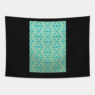 Blue and Gold Geo Pattern Tapestry