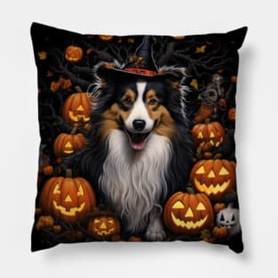 Sheltie Halloween Pillow