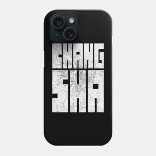 Changsha, China City Map Typography - Light Phone Case