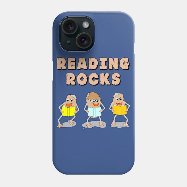 Reading Rocks Phone Case by Barthol Graphics