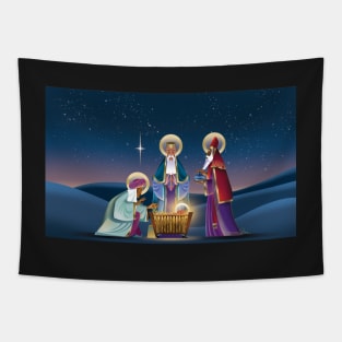 3 Wise Men and Baby Jesus Tapestry