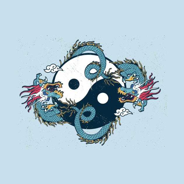 Dragon Yin Yang Awsome Traditional Chinese philosophy Gift by illustramart Gifts & Apparel